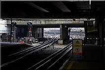 TQ2378 : Hammersmith Station Throat by Martin Addison