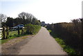 TQ8411 : Barley Lane outside Fishpond Cottage by N Chadwick