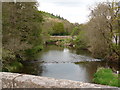 The view downstream from Newnham Bridge on the river Taw