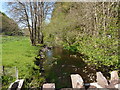 The view upstream from Blackpool Bridge on the River Yeo