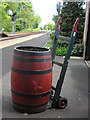 Wooden barrel, Carrickfergus Railway Station