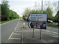 Road to The Outlet centre parallel to railway