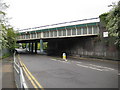 Ruislip Manor: Skew railway bridge over the A4180 West End Road