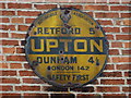 Old sign in Upton