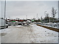 SU6149 : Asda car park in winter by ad acta
