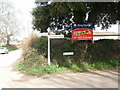 Signpost at the corner of Station Road and Sea Lane,Dunster