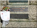 Plaques on Truro War Memorial