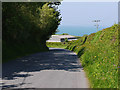 Road heading past Pentre farm