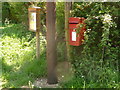 Middlemarsh: postbox № DT9 24 and noticeboard