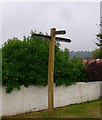 Three way signpost for walkers and cyclists