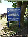 Milnrow Parish Church, St James the Apostle. Sign