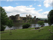 ST1586 : Picnic area near Caerphilly Castle by Gareth James