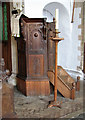 TM4275 : St Peter's church in Wenhaston - Jacobean pulpit by Evelyn Simak