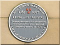 NZ2564 : Plaque re the (former) Lying-in Hospital by Mike Quinn
