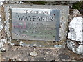 SJ0936 : Wayfarer memorial plaque at Pen Bwlch Llandrillo by Jeremy Bolwell