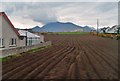 Ploughed field within the village of Ballymartin