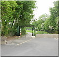 Northwest entrance to Waunfawr Park, Cross Keys