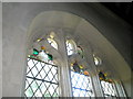 St Andrew, Okeford Fitzpaine: stained glass detail