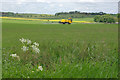 NU1734 : Crop spraying at Bamburgh by Stephen McKay