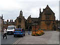 Street scene outside Sherborne Abbey