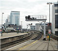 The view east from Cardiff Central railway station