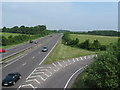 View north on the A23 trunk road