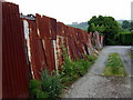 Corrugated iron fence