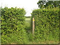 Footpath junction near Barrack Farm