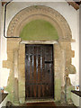 TF6503 : St Mary's church in Crimplesham - Norman doorway by Evelyn Simak