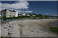 SH5038 : Caerwylan Hotel and beach by Derek Bennett