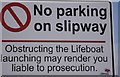 Warning notice on the slipway at Helensburgh L.B. Station