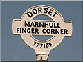 ST7718 : Marnhull: detail of Finger Corner finger-post by Chris Downer