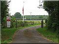 Entrance to the MOD firing range near Beckley