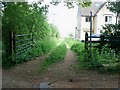 Footpath leaves the road