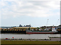 Timber ship unloading on the Medway