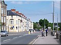 The junction of Lon y Cob (Embankment Road) with Ffordd Mela