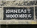 SD9625 : Date stone on cottages behind Eastwood Old Hall, Stansfield, Todmorden by Humphrey Bolton