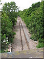 Railway line from Gaer Road, Newport