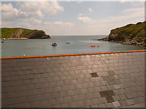 SY8279 : West Lulworth: view over Old Boat House roof by Chris Downer