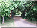 Gate entrance to Easton Lodge