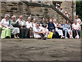 Pilgrims gather at the Well