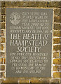 Commemorative stone, Hampstead, London NW3