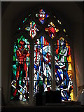TQ3769 : St. George's Church - stained glass window "Resurrection Life" by Mike Quinn