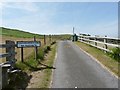 Where a footpath crosses Vention Lane and walkers are discouraged from using the road