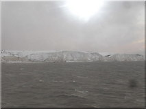 TR3542 : Very White Cliffs of Dover - Fan Point in a Blizzard by Anthony Parkes