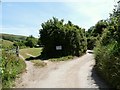 The entrance to a field on Combas Lane near Combas Farm