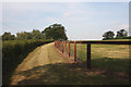 Paddock fencing along the Moulton Road