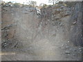 Granite intrusion in the southwall of Kemnay Quarry.