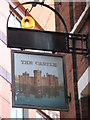 Sign for The Castle, Furnival Street / Norwich Street, EC4