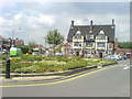 The Albany pub and flower beds